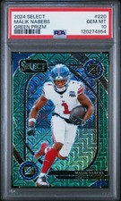 2024 PANINI SELECT GREEN PRIZM #220 MALIK NABERS ROOKIE RC 2/5 PSA 10