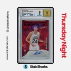 2022 PANINI HOOPS WALKER KESSLER HOT SIGNATURES ROOKIE RED RC AUTO /25 BGS 9