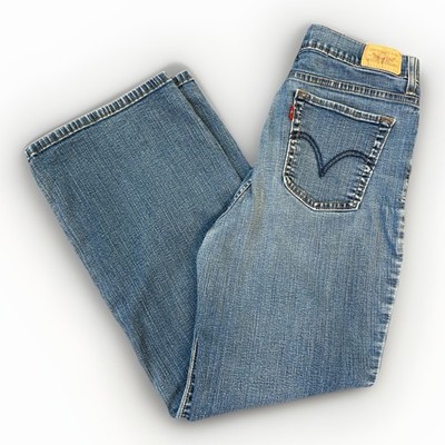 Levi Strauss 512 Perfectly Slimming Bootcut Jeans Women's Size 14p M Blue Denim