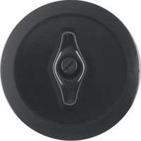 Berker 164701 ZentralstüCk Mit Knebel, Serie 1930, Schwarz GläNzend