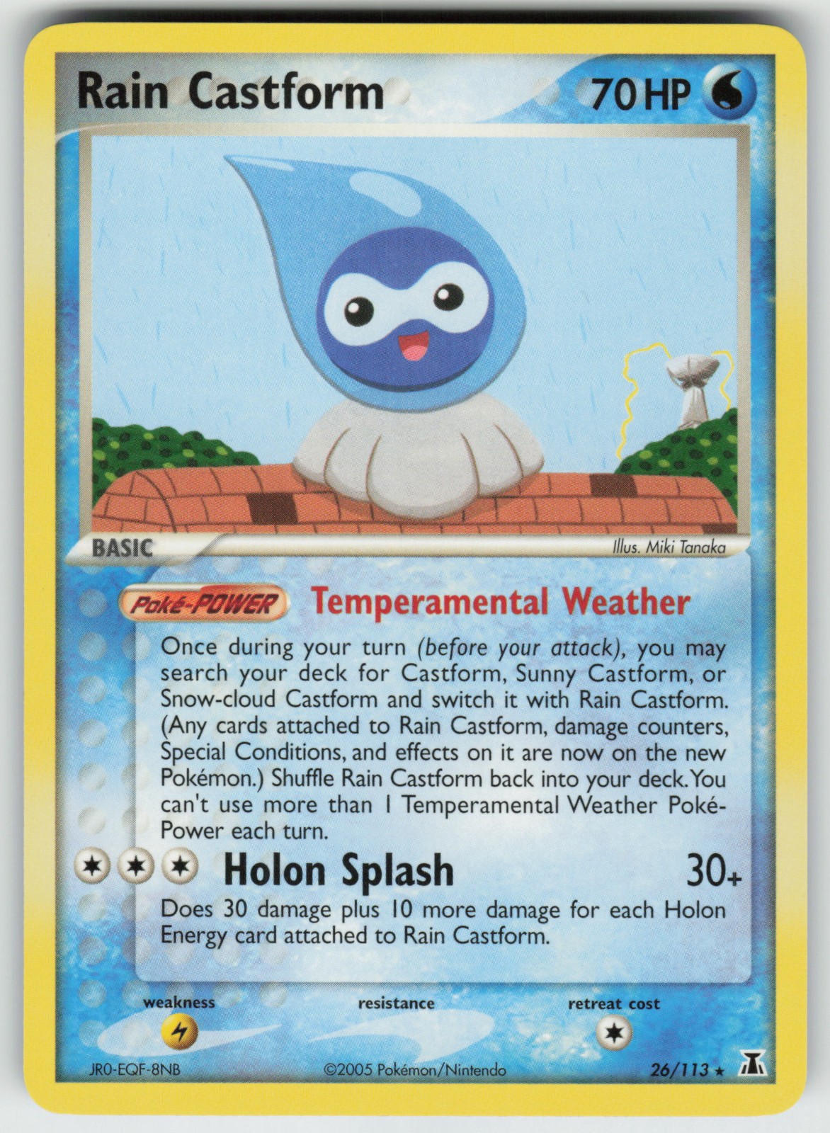 Pokemon Rain Castform Rare Normal Delta Species 26/113 NM