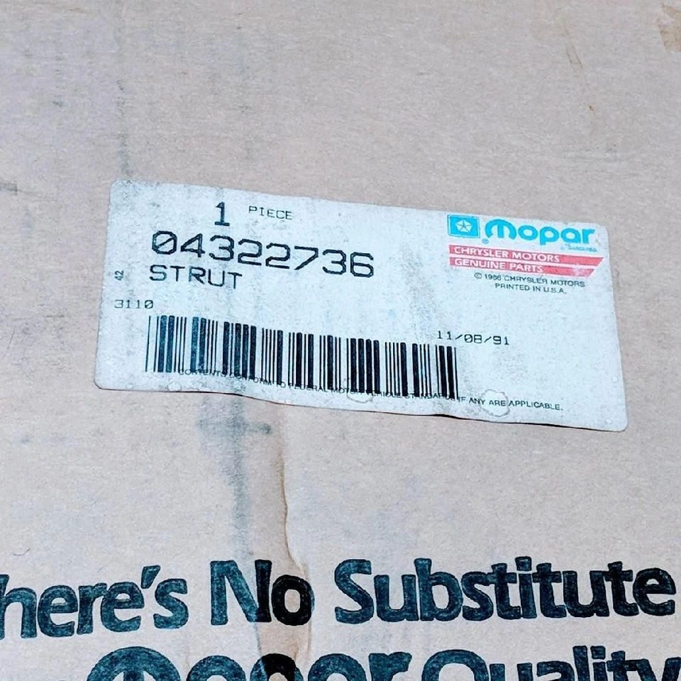 Mopar 4322736 se adapta a Daytona 89-95 Spirit Shadow Front RH LH Puntal 1986-93 OEM NOS Foto 4 de 4