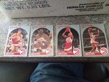 Atlanta Hawks (4) Jon Koncal,Moses Malone,Glenn Rivers ,& Anthony Webb