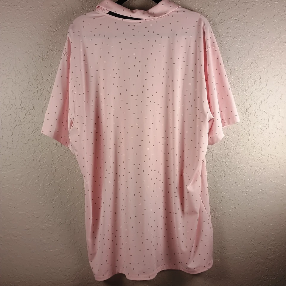 Camisa polo de golf Nike Dri-Fit para hombre talla grande rosa manga corta Foto 3 de 4