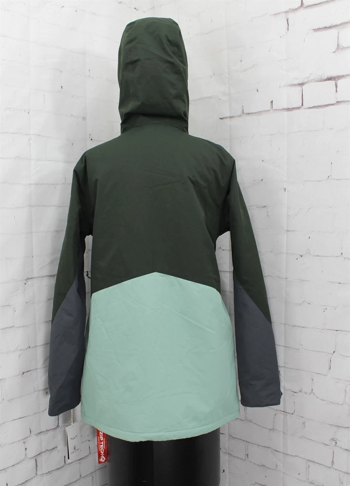 Volcom Strayer Insulated Snowboard Jacket, Womens Extra Large XL, Black Green - Image 4 of 4