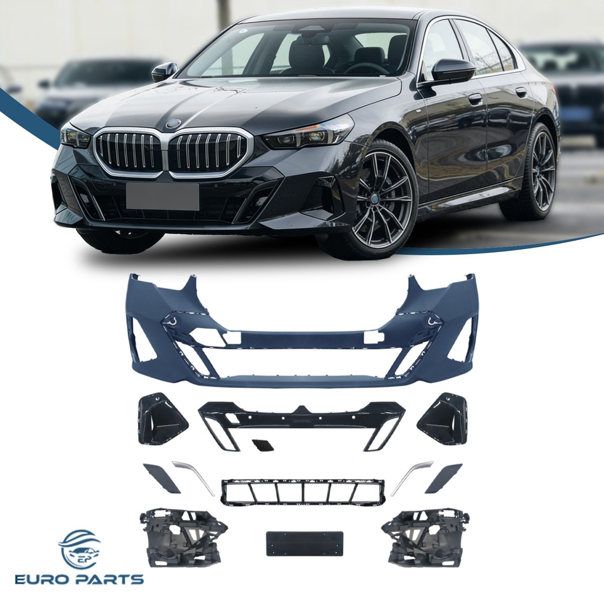 For 2024 2025 BMW 5 Series i5 G60 G68 to M-Tech Style Front Bumper