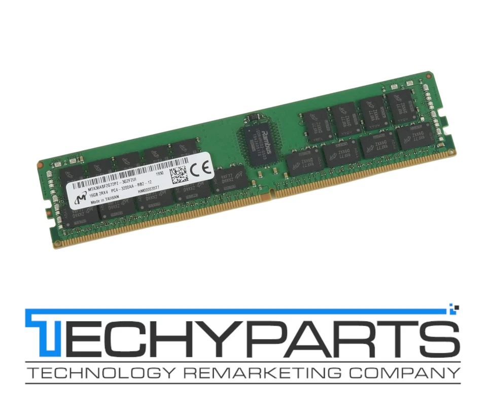 Micron 16GB 2Rx4 DDR4 PC4-3200AA Registered ECC RDIMM RAM MTA36ASF2G72PZ-3G2F2