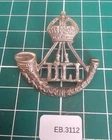 WW1 Durham Light Infantry Silver Plated Cap Badge. Makers Marked EB-3112