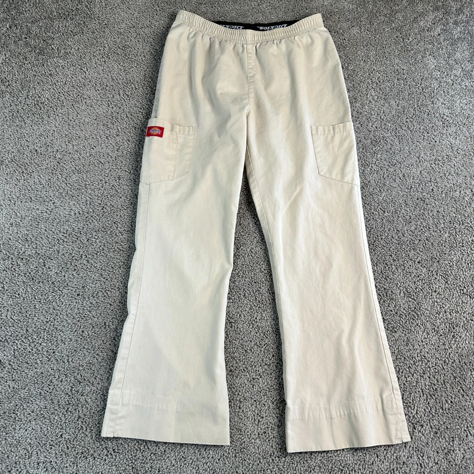 Женские штаны-скраб Dickies среднего бежевого цвета для кормления грудью без застежек 28x27 - Изображение 2 из 4