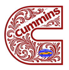 Tooled Leather Red Vinyl Sticker Decal Rear Window Cummins Dodge 4.34 X 4.50
