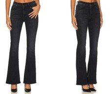 MOTHER The Weekender Flare Black Wash Jeans Deep End Womens Size 27