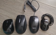 4 Pack PC Computer Mouse Wireless Wired USB Logitech HP