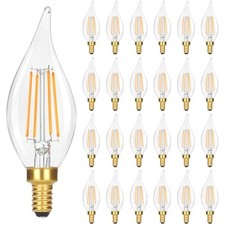 24 Pack of Warm White LED Candelabra Bulbs - 40W Dimmable LED