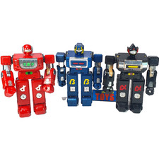 Voltron II DELUXE GLADIATOR SET COMPLETO 1984 Azul Negro Rojo figuras BONITO Y RARO