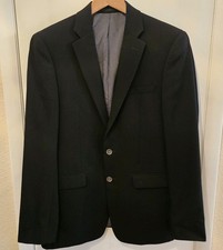  450 Calvin Klein 38R Men's Extreme Slim Fit Black Wool Jacket Blazer Sport Coat