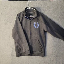 NFL Indianapolis Colts Jacket Men's Medium Black Full Zip Softshell Football