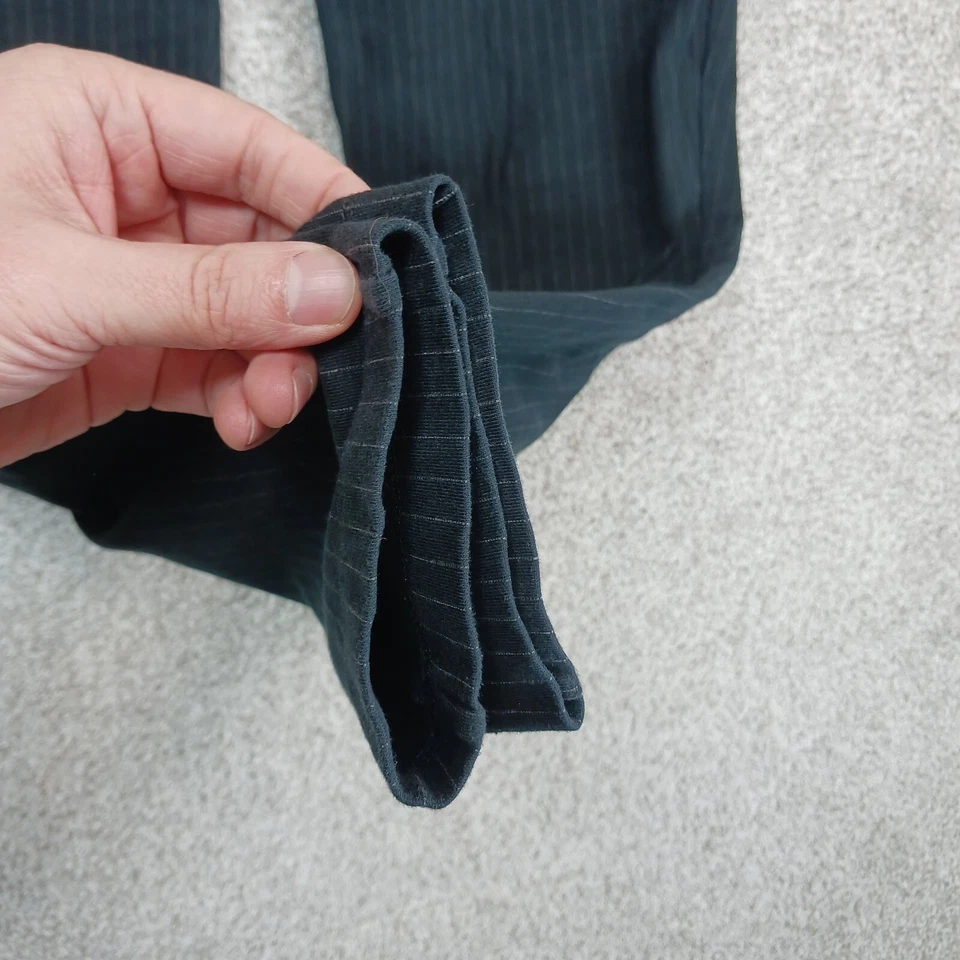 Ruff Hewn Leggings Womens XL Black Pinstripe Cropped Stretch High Rise Pull On - Image 3 of 4