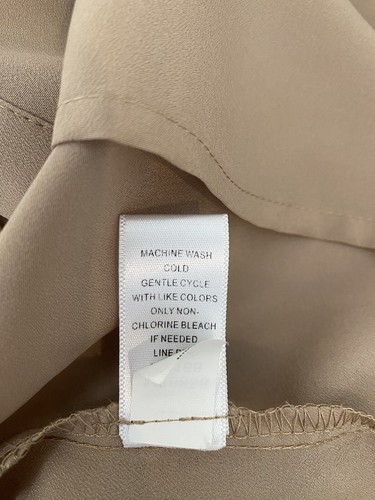 SPENSE Hemdblusenkleid transparent hellbraun Rollriegelärmel leicht Knopfleiste Gr. 14 klassisch - Bild 5 von 12