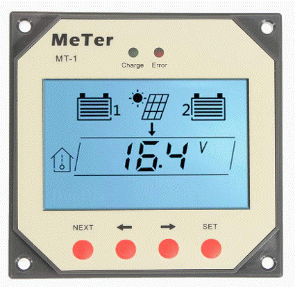 Remote meter / display / monitor for dual battery solar panel charge controller - Picture 1 of 8
