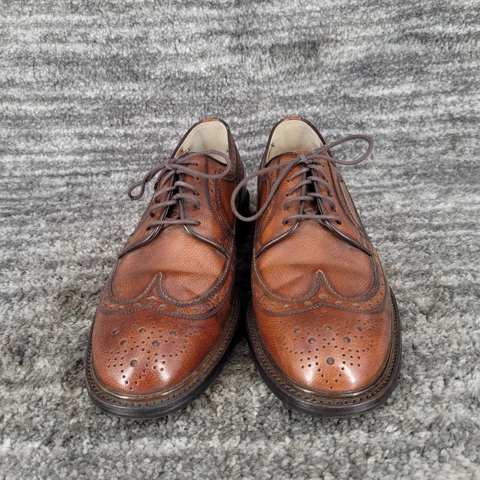 Brogue de cuero marrón punta de ala real grado imperial Oxford EE. UU. para hombre 7,5 Foto 3 de 4