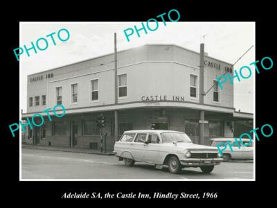 OLD 8x6 HISTORIC PHOTO OF ADELAIDE SA THE CASTLE INN HINDLEY St c1966
