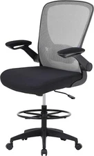 BestOffice Drafting Chair Tall Office Chair Grey
