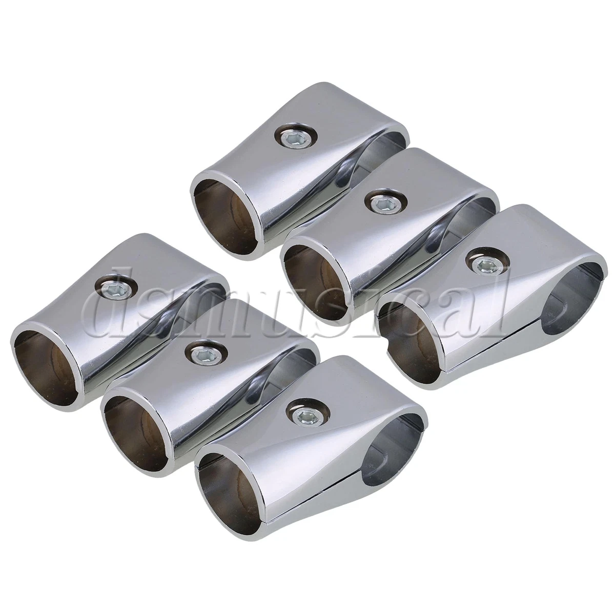 6pcs Aluminum Alloy Pipe Clamps Connector for 32mm ID Round Tube