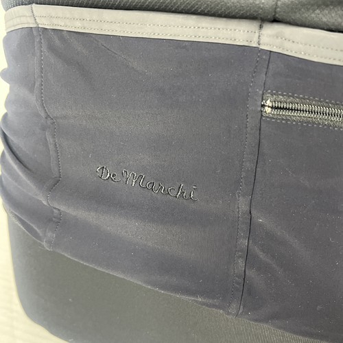 De Marchi Cycling M Black Reflect Jersey Zippered Short Sleeves 3 Bottle Pockets - Picture 4 of 8
