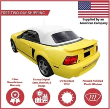Fits 1994-04 Ford Mustang Convertible Soft Top w/ DOT Approved Window, White