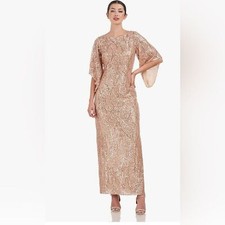 JS collections women s column gown size 2 NWT 298 fall homecoming dress wedding