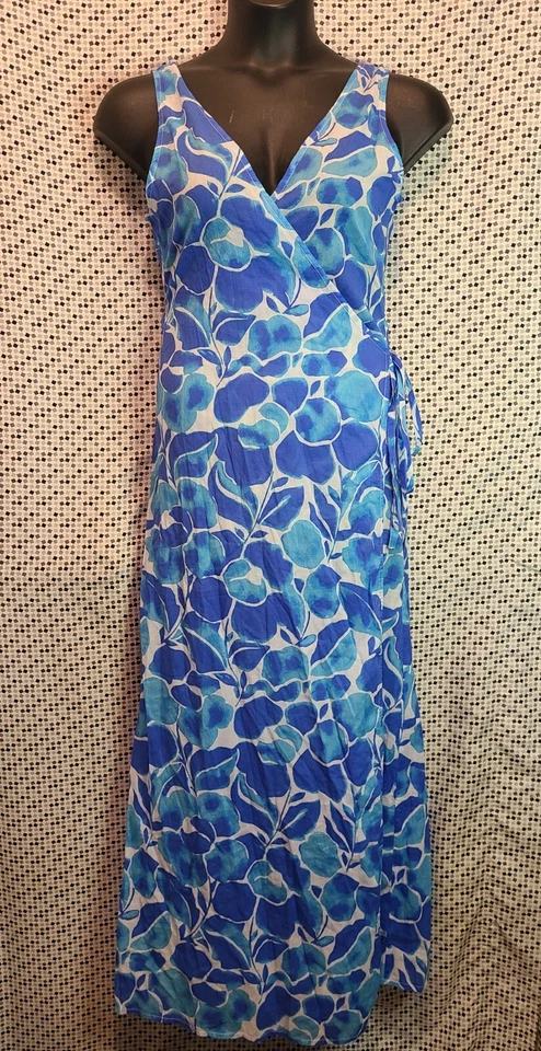 NWT $325 DVF X ONIA "Grace" Swim Cover-up Maxi Wrap Dress Size Sm 💙 - Image 3 of 4