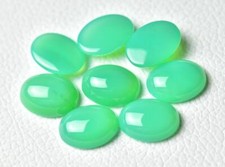 Chrysoprase Chalcedony Oval Shape Cabochon Ge...