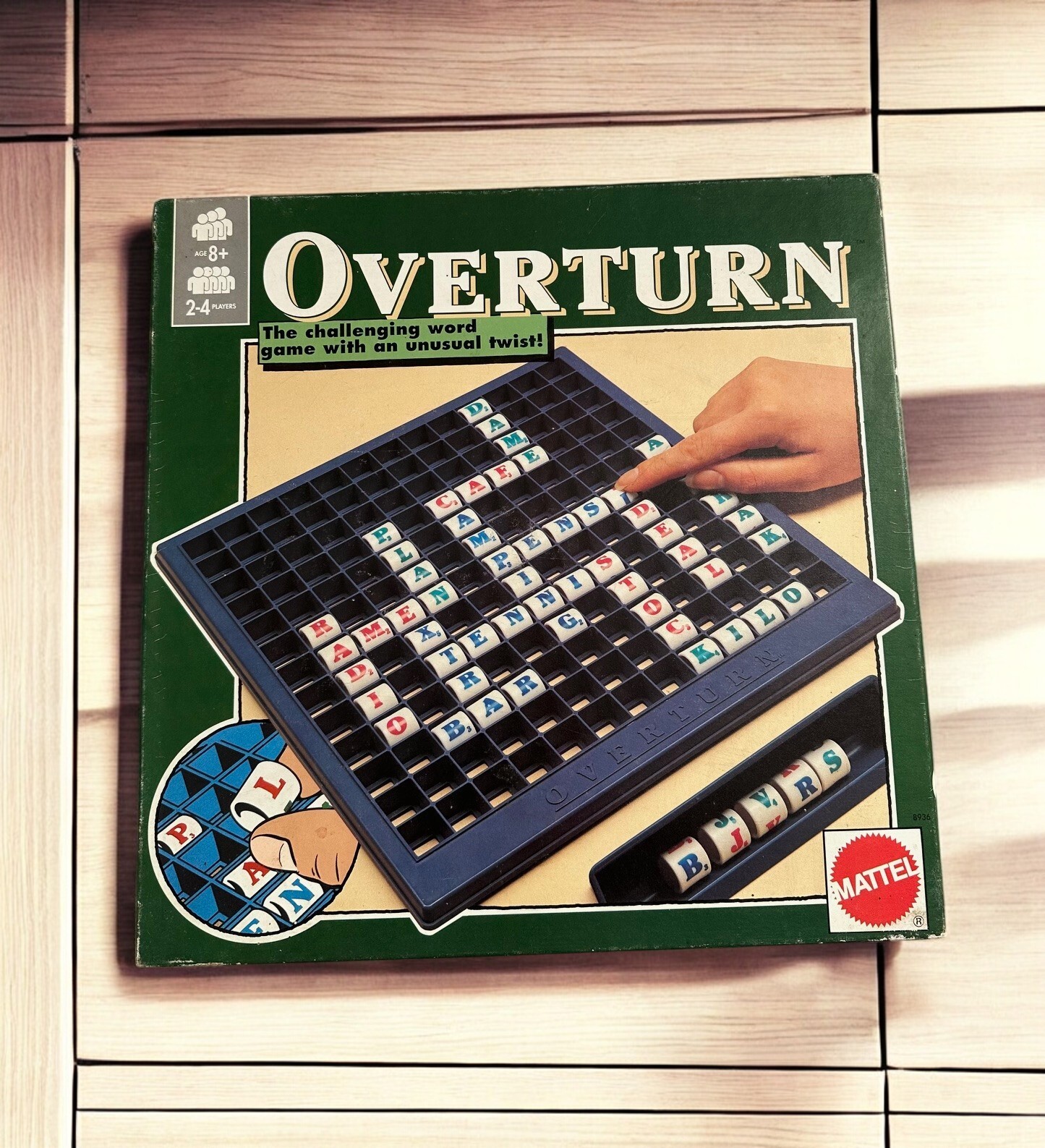 Vintage 1987 Mattel OVERTURN Over Turn Word Game Complete VGC