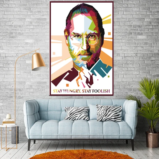 Steve Jobs Canvas Print Poster Wall Art, Pop Art Decor, Motivational Quote - Image 2 of 4