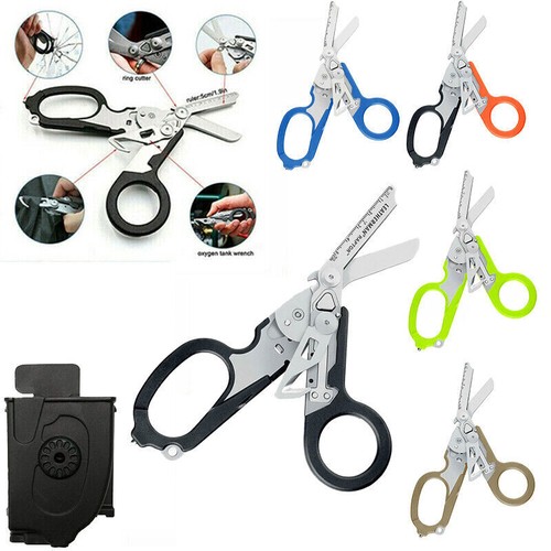 Raptor Scissors, 6 in 1 Multi Tool Folding Emergency Medical First Aid Scissor - Picture 2 of 27