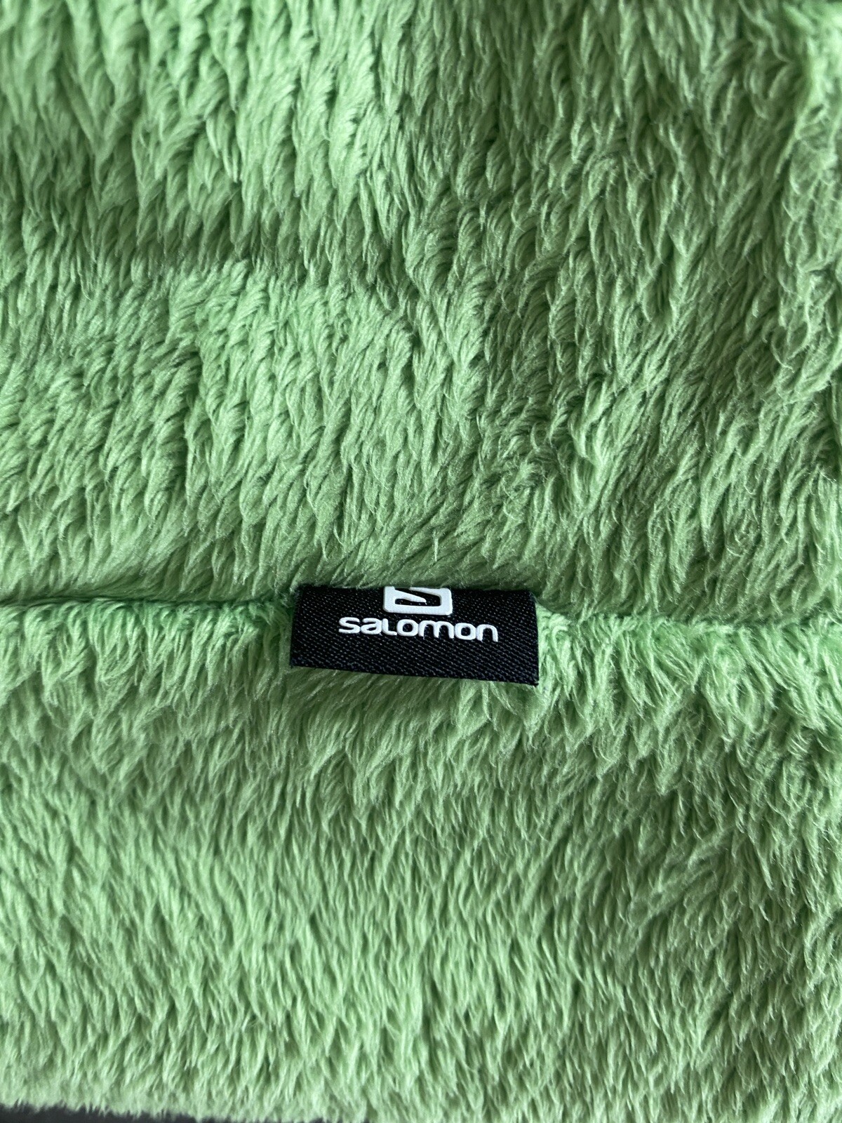 Giacca in pile Salomon Cerniera Intera Manica Lunga Verde Neon Taglia Media Actitherm In perfette condizioni