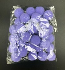 36Pcs 20mm Round Fluffy Purple Blue Pom Pom Ball Pom Poms Handmade Craft DIY