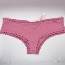 Vintage New 2007 Victoria's Secret Angels Brazilian Pink Panty w/Lace Edge
