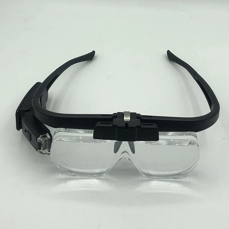 Lupa de montaje en cabeza LED con 3 lentes desmontables USB recargables Foto 3 de 4