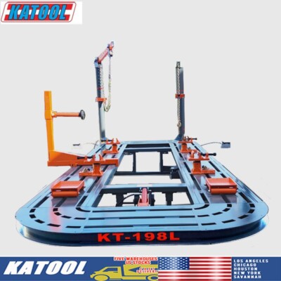 KATOOL 20 FEET LONG AUTO BODY FRAME MACHINE 3 TOWERS WITH CLAMPS, HOOKS, TOOLS