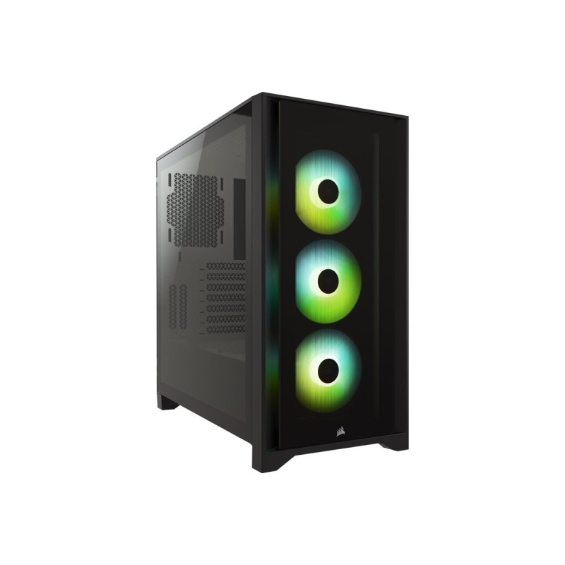 Corsair iCUE 4000X RGB Mid-Tower-ATX-Gehuse mit Gehrtetem Glas schwarz 70090₽