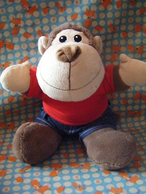  TJM Ltd Create a Bear brauner Affe weiches Kuscheltier 10 Zoll ca. preloved B119
