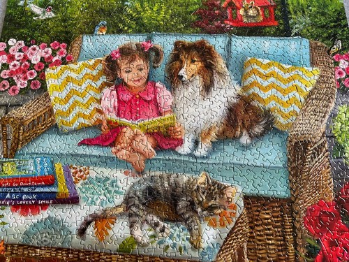 Bits & Pieces 1000 Teile Puzzle "Story Time" von Brooke Faulder, gebraucht; Spaß & toll - Bild 4 von 11