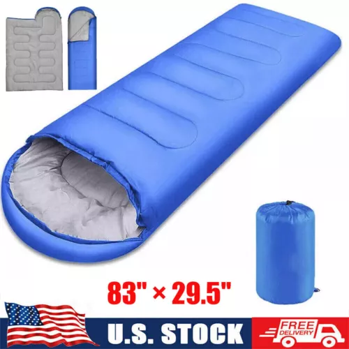 4 Season Outdoor Camping Envelope Sleeping Bag Waterproof Ultralight Warm Adult