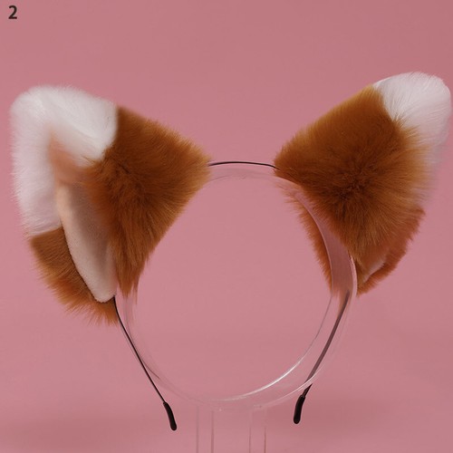 Diadema Orejas Largas de Piel de Zorro Gato Anime Neko Disfraz Juegos con disfraces Diadema Mujeres Niñas" - Imagen 14 de 52
