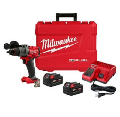 NEW Milwaukee 2904-22 M18 FUEL 18V 1/2'' Cordless Li-Ion Hammer Drill/Driver Kit