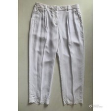 J Crew White Essential Pant in Drapey Viscose Size 16 NWT FLAWED 
