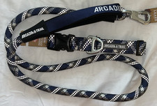 Arcadia Trail Blue/Grey Paracord Collar L w/Matching Paracord Rope Leash 4ft