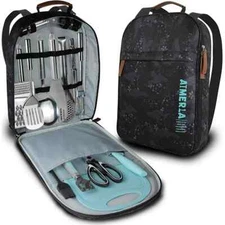 15-Piece Camp Utensil Set Portable BBQ Kitchen Cooking Compact Gear Cookwear