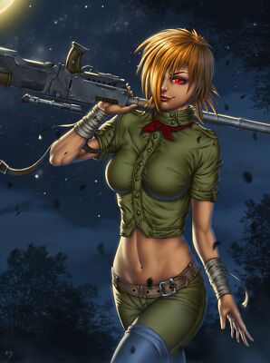 Anime hellsing red eyes seras Playmat Gaming Mat